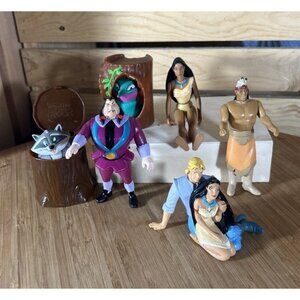 Lot 6 Pocahontas Burger King Disney's Kids Meal Toys Finger puppets Captain John